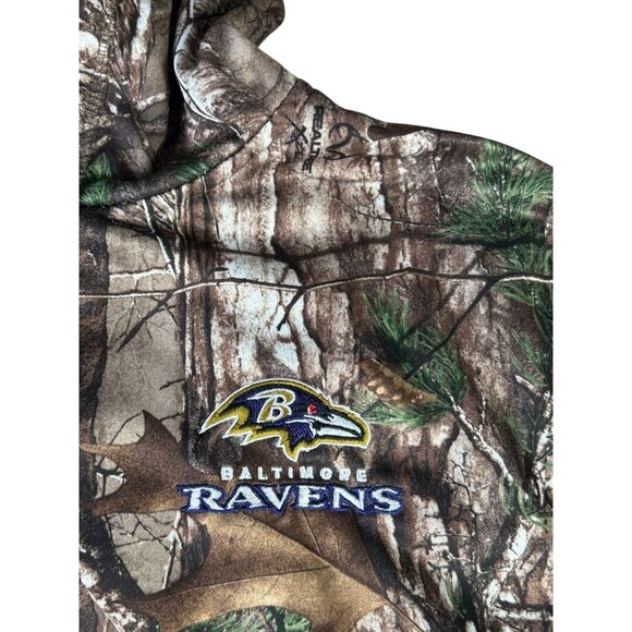 Baltimore Ravens Dunbrooke RealTree Camo Hoodie Men’s L NFL Hunting Pullover - Picture 2 of 10